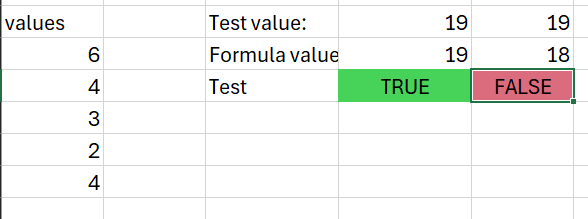 Simple test suite in Excel