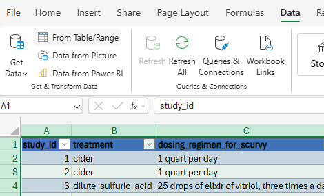 Loading data into PowerQuery