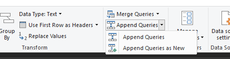 Append Queries as New