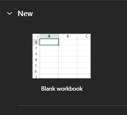 create a blank workbook