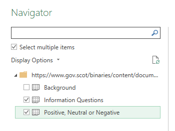 Load both the proper datasets