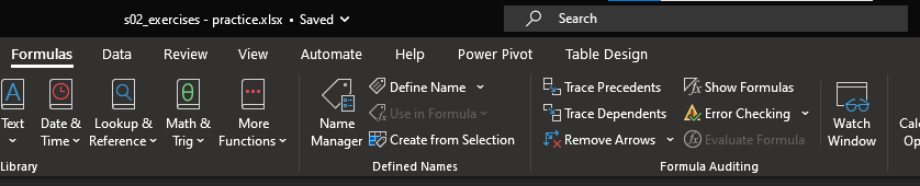 Formula auditing