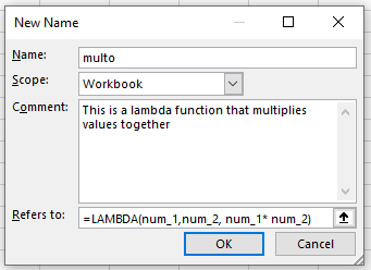 New lambda function