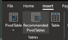 Insert > Table