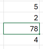 Put a few random numbers in a column