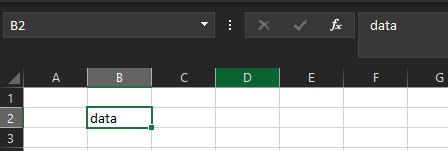 add data by typing into cells