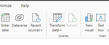 Tranform data in the ribbon