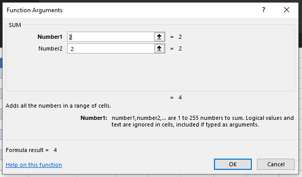 Function Arguments interface