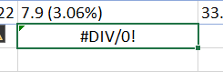 Divide by zero errors in the averages