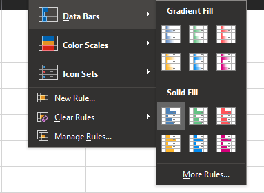 Select Data Bars