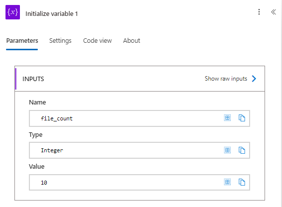 Test value of file_count