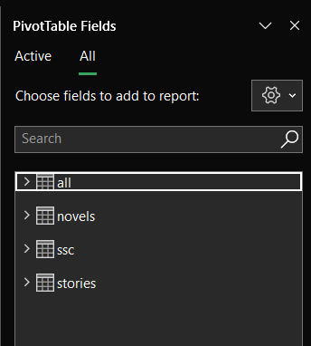 Several data sources in one pivot table