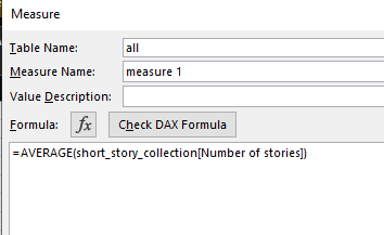 Create measure