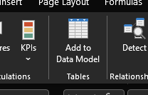 Add four tabhles to the data model