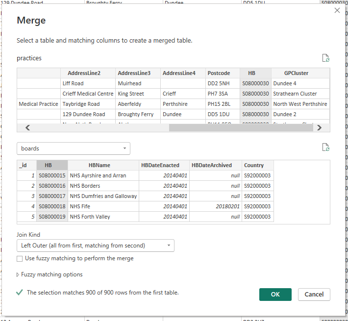 merge options