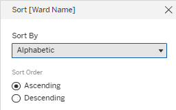 Change to alphabetical ordering