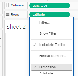 set latitude as a dimension