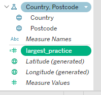 Calculated field location