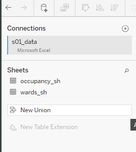 Excel worksheets appear in the left-hand bar