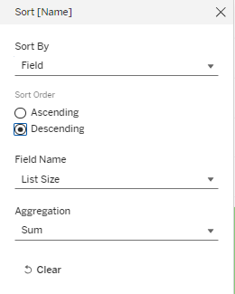 Sort by field value