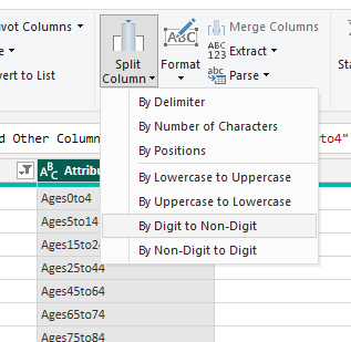 Split the attribute column